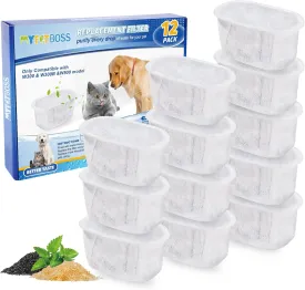 10 Pack Cat Water Fountain Filter Replacement for W300&W300B&W500 Water Fountains 67oz/2L and 3.5L Automatic Pet Fountain
