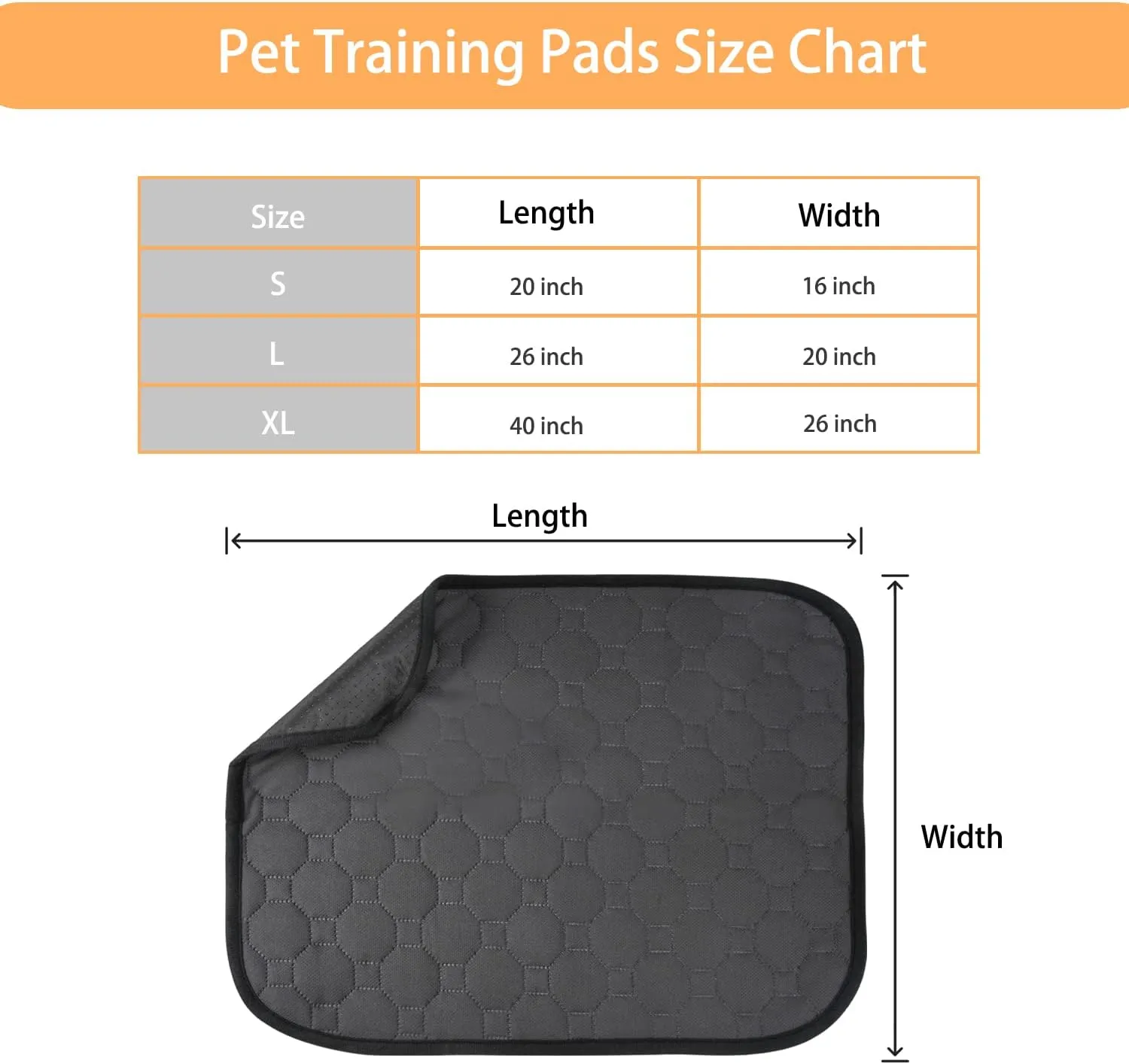 2 Pack Washable Dog Pee Pads, 16x20 Reusable Puppy Pads, Waterproof Anti Slip Pet Training Pads for Small Animals Rabbit Hamste Bunny Puppy Cat (Beige/Gray) (Small)