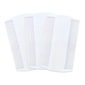 3pcs Lice Combs Double Sided Nit Combs Remove Head Lice, Nits, Fleas (White)