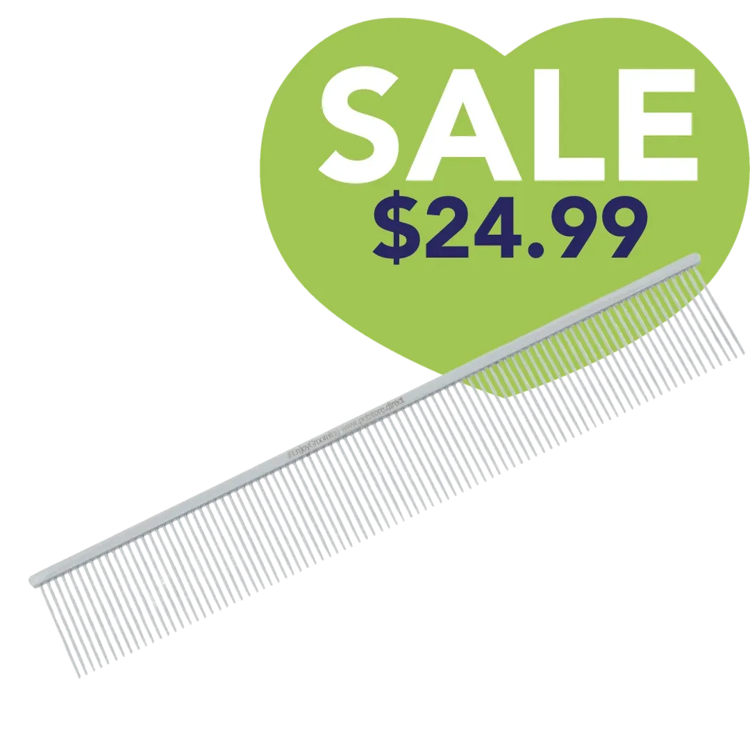 9" Fine Tooth Extra Volume Fluffing Comb by PetStore.Direct