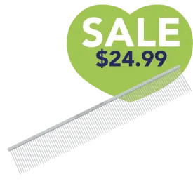 9" Fine Tooth Extra Volume Fluffing Comb by PetStore.Direct