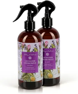 Abbey & Sullivan Linen Spray, Lavender Chamomile, Fabric Freshener and Fragrance Room Spray, Pack of 2, 16 oz