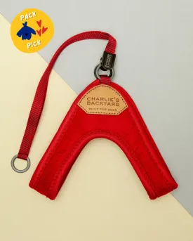 Adjustable Easy Dog Harness in Red