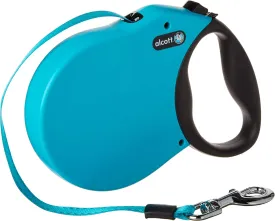 Alcott Expedition Retractable Reflective Belt Leash, 24' Long, Large for Dogs Up to 110 lbs, Blue with Black Soft Grip Handle,Large (Pack of 1),RLSH EX LG BL