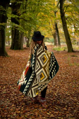 Alpaca Native Blanket - Cayambe Green - 200 cm x 210cm