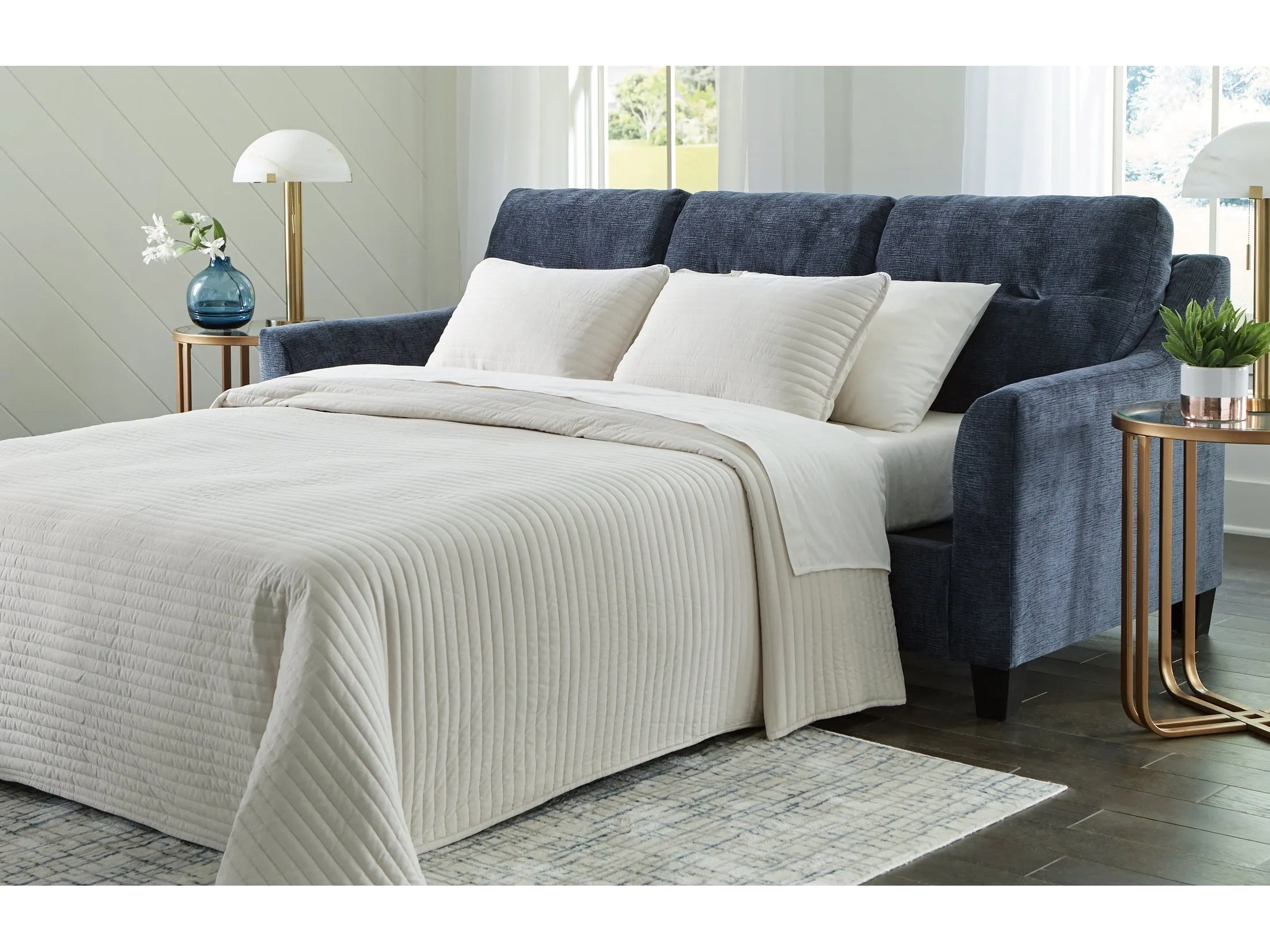Amity Bay Ink Queen Sofa Chaise Sleeper