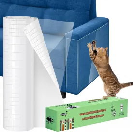 Anti Cat Scratch Furniture Protector Clear: TOOSOFt Thicken Vinyl 196.9"x16.5" Couch Protector from Cat Claws - Single Sided Sticky Flexible Dog Tape for Furniture, for Couch Corner Door Walls Bed
