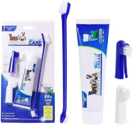 Best Dog Toothbrush & Toothpaste Kit for Bavarian Mountain Scent Hound and Other Hound Dogs Dogs - Natural Ingredients Reduce Plaque, Whiten Teeth, Freshen Breath
