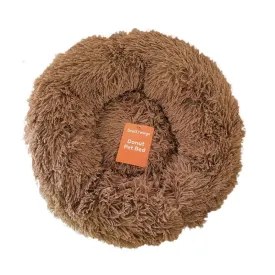 Brown Fluffy Donut Pet Bed 50cm x 20cm