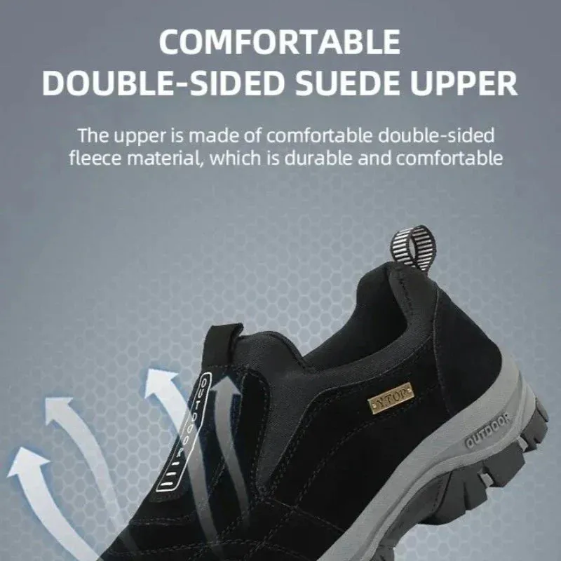 Cuzcare Orthopedic Men Shoes Arch Support Wide Toebox AntiSkid Walking Outdoor