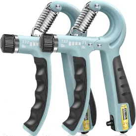 FLYFE Grip Strength Trainer, Plastic, 2 Pack 11-132 lbs, Forearm Strengthener, Hand Squeezer Adjustable Resistance, Hand Grip Strengthener for Muscle Building and Injury Recovery