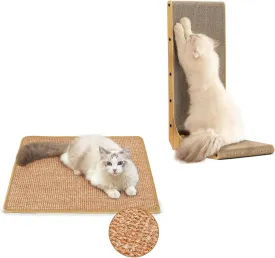 FUKUMARU Cat Scratcher L Shape & Sisal Cat Scratch Mats
