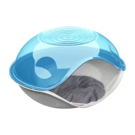 Georplast Duck Transparent Covered Pet Bed - Blue