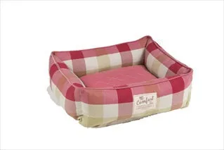 Happy Tails Cuddler Plaid 24x20 (Cranberry)