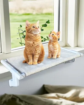 Heavy-Duty Cat Window Sill Perch All-Metal Frame Supports up to 120 lbs  Durable, Easy-to-Assemble Cat Window Hammock for Large Cats and Multiple Cats (L 1PC)