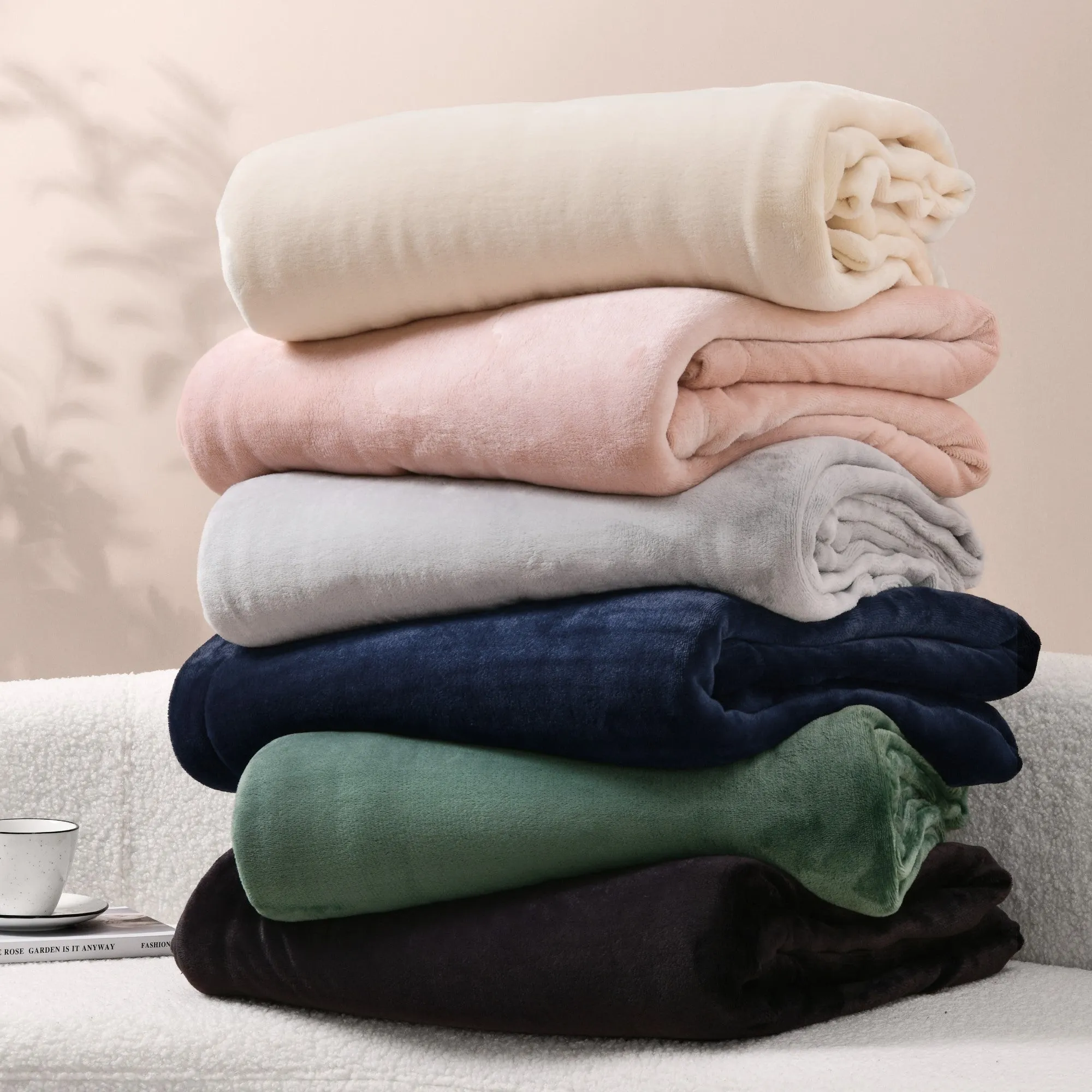 Hudson Fleece and Sherpa Reverse Throw Blanket Midnight Blue