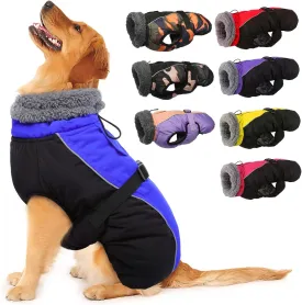 IECOii Extra Warm Dog Coat - Reflective Adjustable Jacket With Buckle Fleece Turtleneck for Cold Weather - Soft Winter Coat for Small Medium Extra Large Dogs