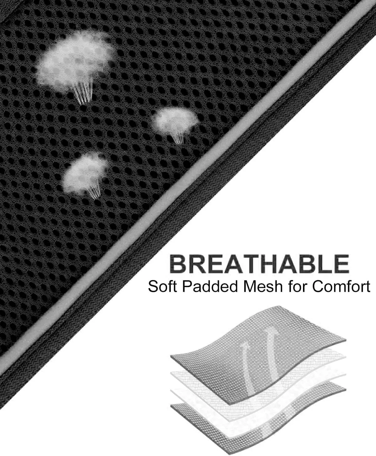Joytale Small Dog Harness, Breathable Mesh Step-in Vest, Reflective Soft Padded Harnesses for Small and Medium Dogs, Black, M