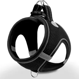 Joytale Small Dog Harness, Breathable Mesh Step-in Vest, Reflective Soft Padded Harnesses for Small and Medium Dogs, Black, M