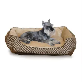 K&h Pet Products Self Warming Lounge Sleeper Square Pet Bed Large Brown 32" X 40" X 10"