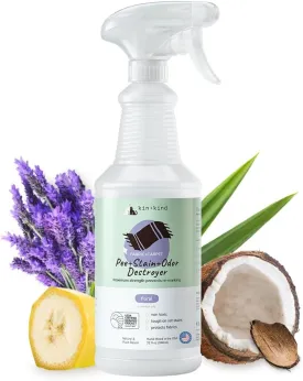 kin kind Pet Odor Eliminator for Home - Litter Deodorizer, Pet Urine Odor Eliminator Spray and Stain Remover Spray for Harwood Floods, Carpet and Fabric - Pee, Odor and Stain Destroyer 32 fl oz