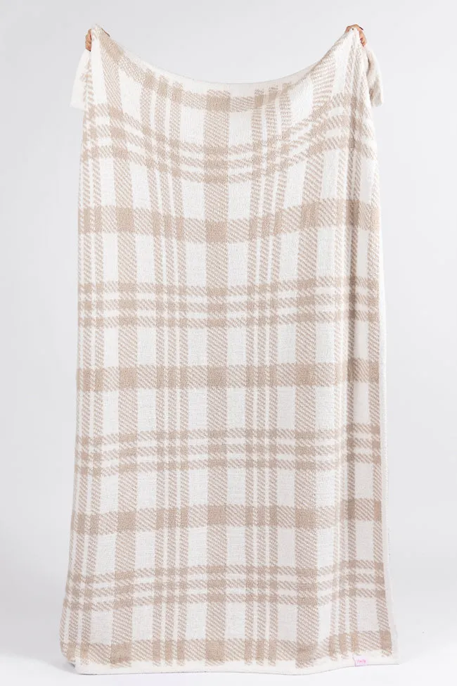 Make Me Believe Taupe Plaid Blanket FINAL SALE
