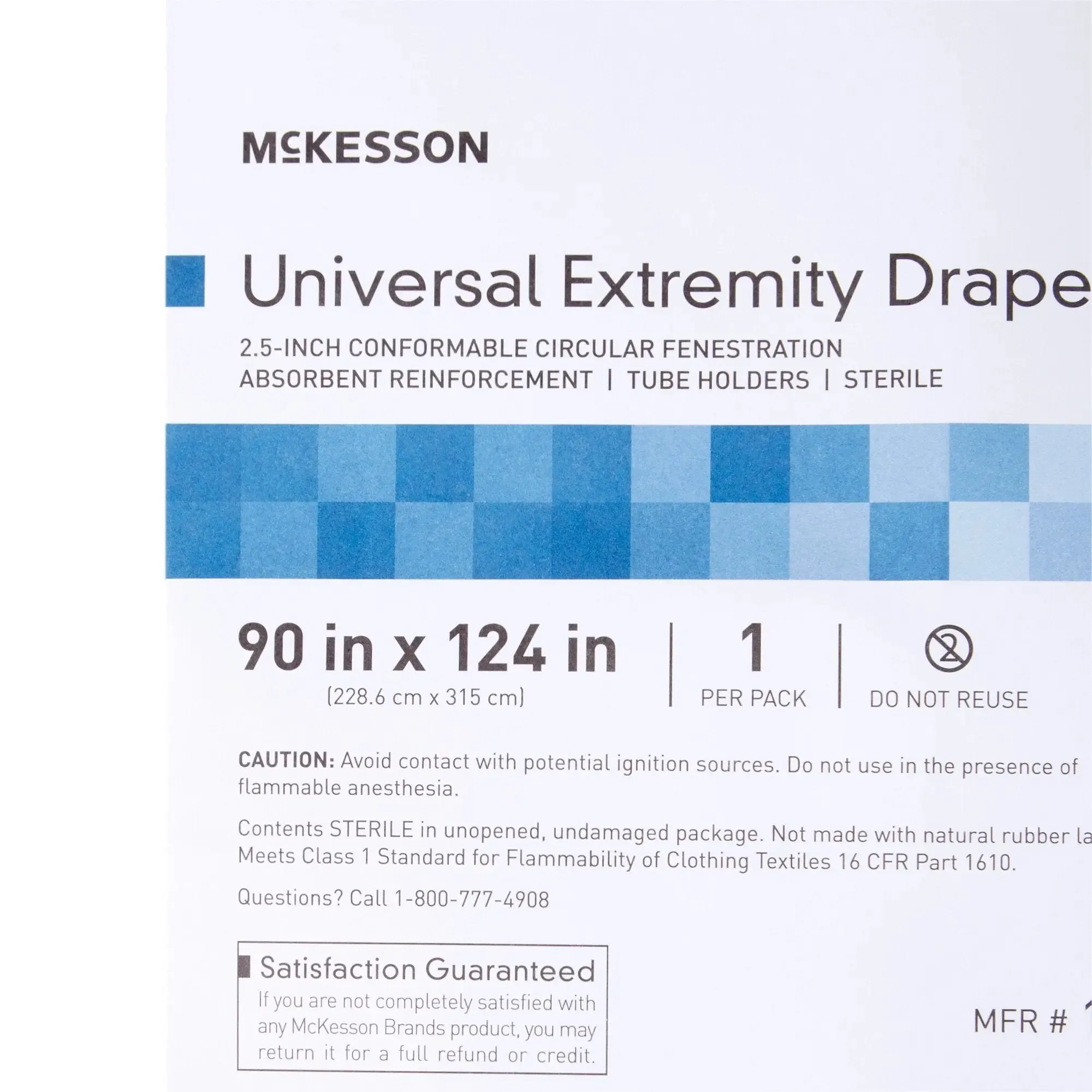 McKesson Sterile Universal Extremity Orthopedic Drape, 90 x 124 Inch