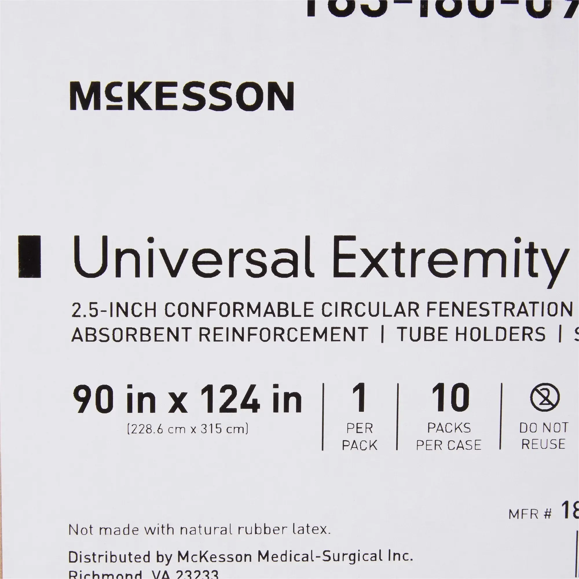 McKesson Sterile Universal Extremity Orthopedic Drape, 90 x 124 Inch