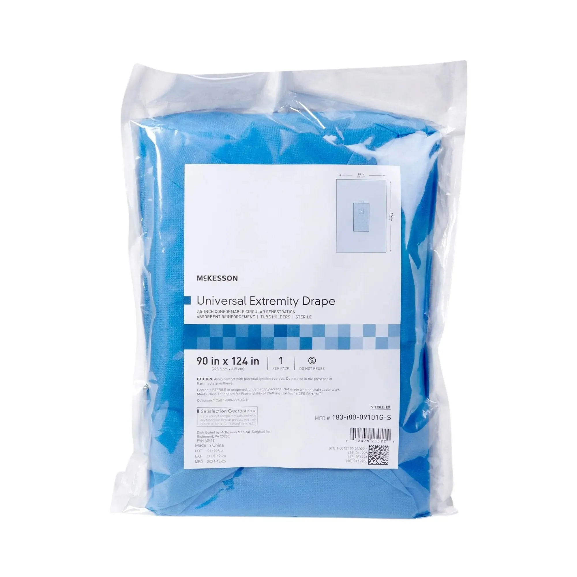 McKesson Sterile Universal Extremity Orthopedic Drape, 90 x 124 Inch