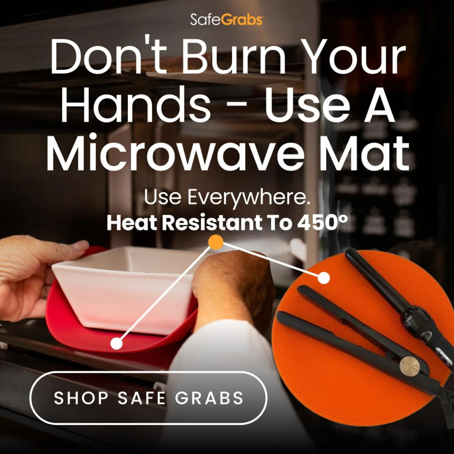 Multi-Purpose Silicone Original Microwave Mat as Seen on Shark Tank | Splatter Guard, Trivet, Hot Pad, Pot Holder, Minimize Mess (BPA-Free,Heat Resistant,Dishwasher Safe), Set of 2 Purple