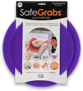 Multi-Purpose Silicone Original Microwave Mat as Seen on Shark Tank | Splatter Guard, Trivet, Hot Pad, Pot Holder, Minimize Mess (BPA-Free,Heat Resistant,Dishwasher Safe), Set of 2 Purple