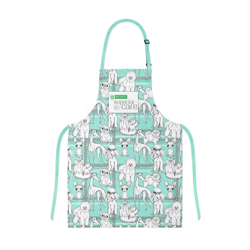 Nature's Protection grooming apron with puppies