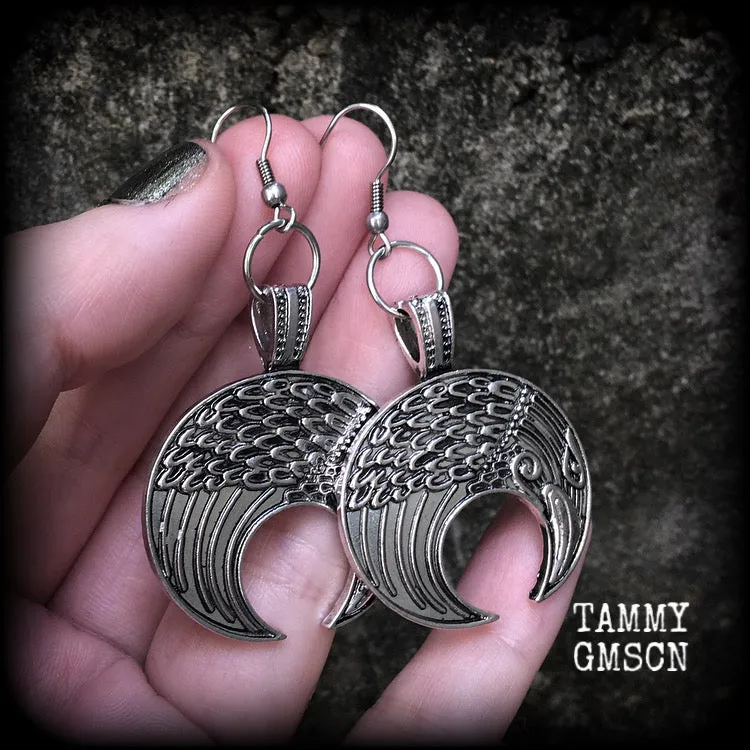 Odins raven earrings-Viking earrings