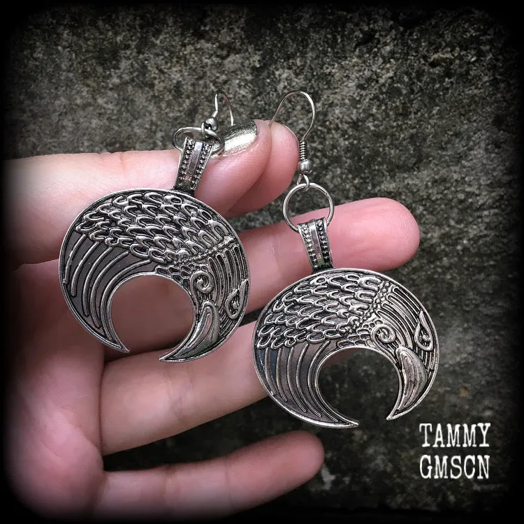 Odins raven earrings-Viking earrings