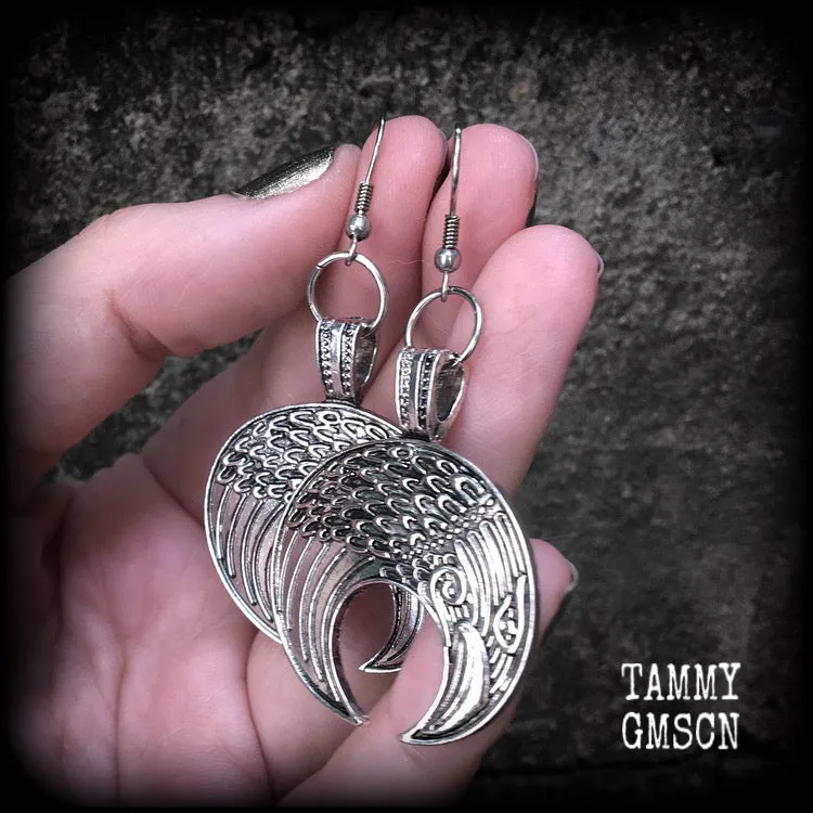 Odins raven earrings-Viking earrings