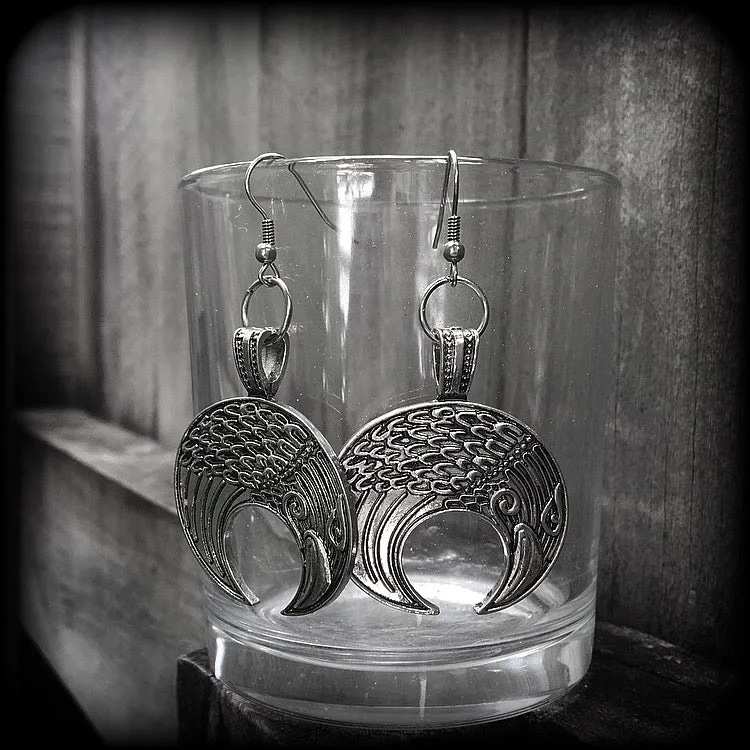 Odins raven earrings-Viking earrings