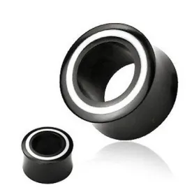 PAIR Double Flare Horn Tunnels w/Bone
