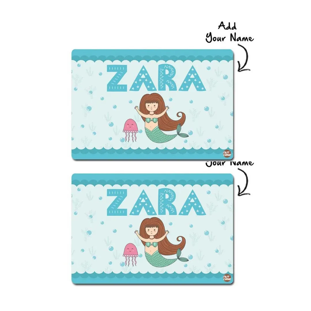 Personalised Placemats Return Gifts for 9 Year Olds Girl - Mermaid & Jellyfish
