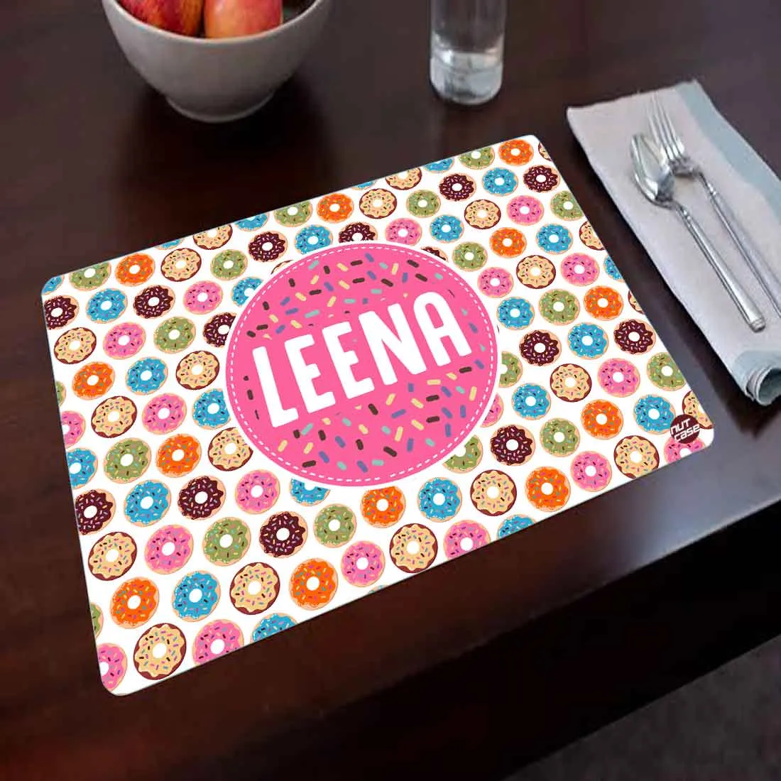 Personalized Table Mats Return Gifts for Birthday Girl - Sweet Doughnut