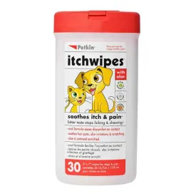 Petkin Itch Wipes for Pets, 30 wipes