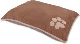 Petmate Aspen Pet Shearling Knife Edge Pillow Bed, Barn Red & Cream, 27 X 36 Inches