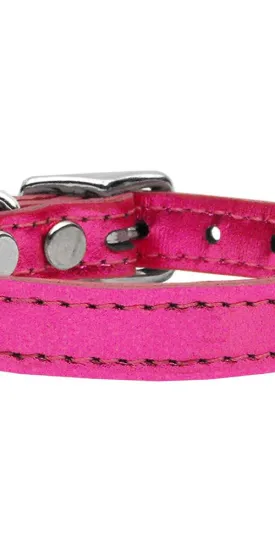 Plain Metallic Leather Metallic Pink 12
