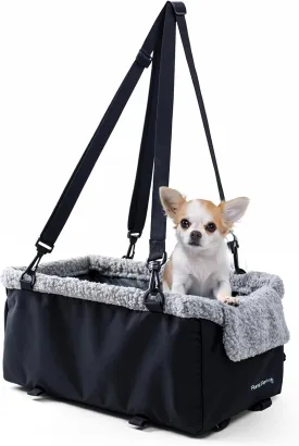 Premium Dog Car Seat for Small Pets  Safe & Secure Travel Seat with Sturdy Design, Adjustable Straps & Storage Pockets  Ideal for Small Dogs & Cats!