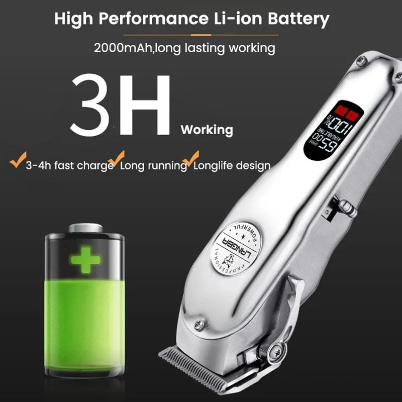 Professional Rechargeable Pet Hair Clipper Set - Low Noise Grooming for Dogs, Cats, and More