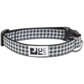 RC Adjustable Dog Clip Collar Black Gingham