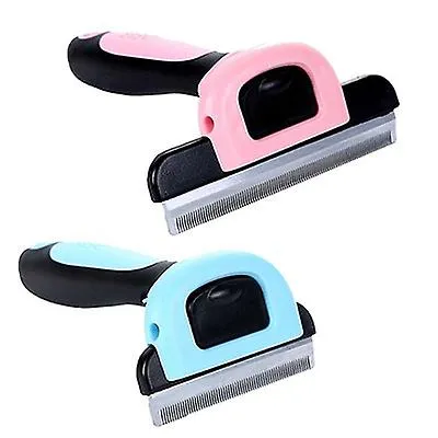 Small 5cm pink Hair Remover Brush & Grooming Trimmer With Detachable Clipper For Pet Dog Cat AZ12274