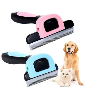 Small 5cm pink Hair Remover Brush & Grooming Trimmer With Detachable Clipper For Pet Dog Cat AZ12274