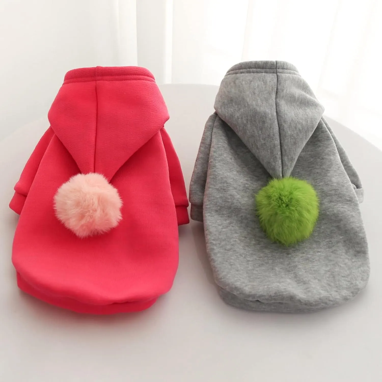 Warm Dog Winter Clothes Cute Fruit Dog Coat Hoodies Fleece Pet Dogs Costume Jacket for French Bulldog Chihuahua Ropa para Perro(1 Rose Red,S)