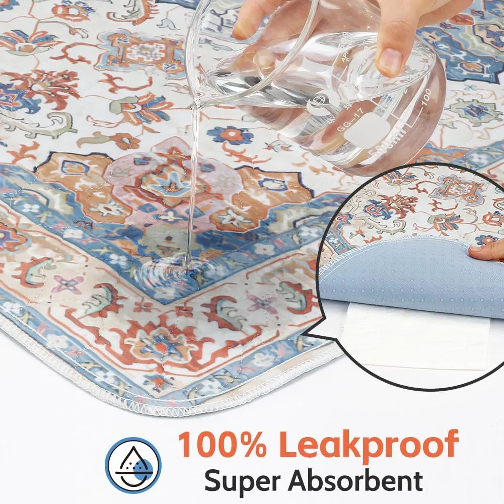 Washable Pee Pads for Dogs 2 Pack Reusable Puppy Training Pads 48"x32" Super Absorbent Waterproof Dog Training Pads, Non-Slip Potty Pads for Floor, Crate, Couch