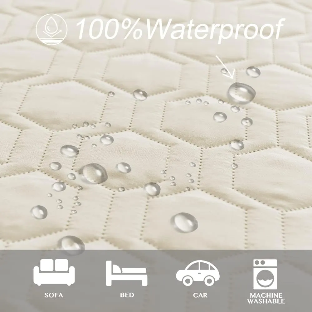 Waterproof and Anti-Slip Dog Bed Cover and Pet Blanket Sofa Pet Bed Mat car Incontinence Mattress Protectors Furniture Couch Cover for Most Cats Dogs, Pets30x70-Ivory